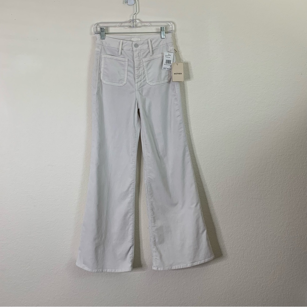 Mother the patch pocket roller skimp corduroy flare jeans 27 NWT - Picture 2 of 14